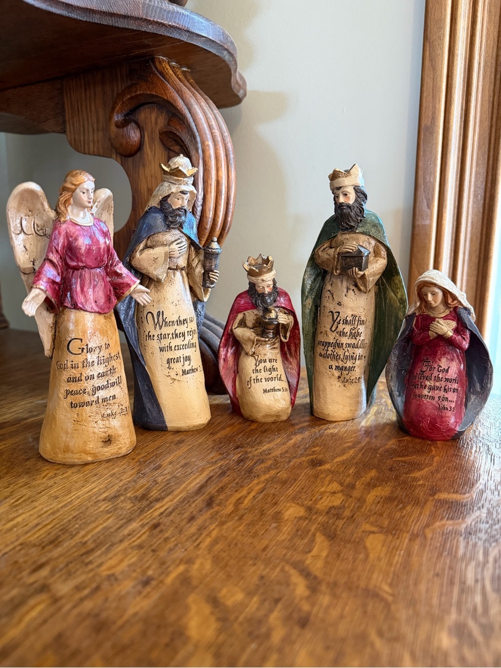 Hand-Painted Holiday Nativity Set - Multi-Color Figurines